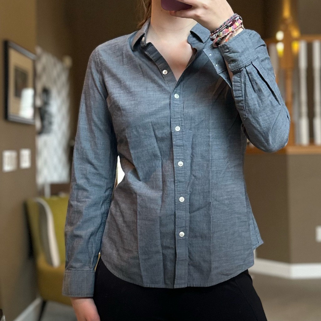 Denim Button Down Top